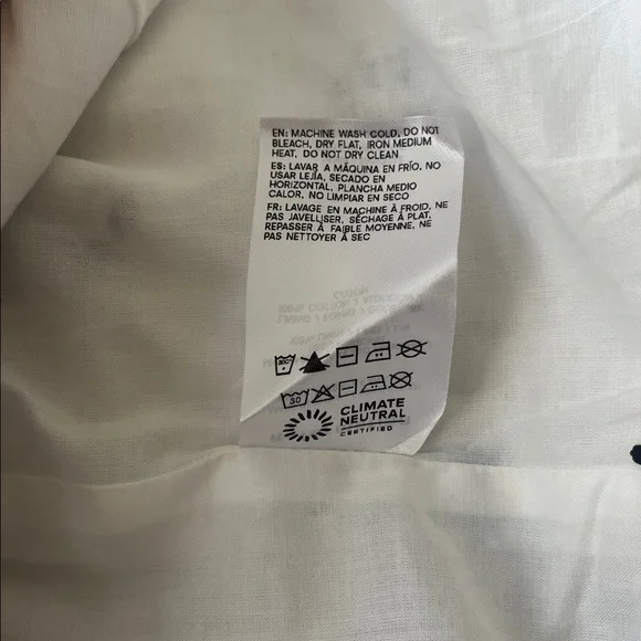 Reformation Paola Linen Sleeveless Top in Delicacy Corset White Blue Coquette - Picture 9 of 9